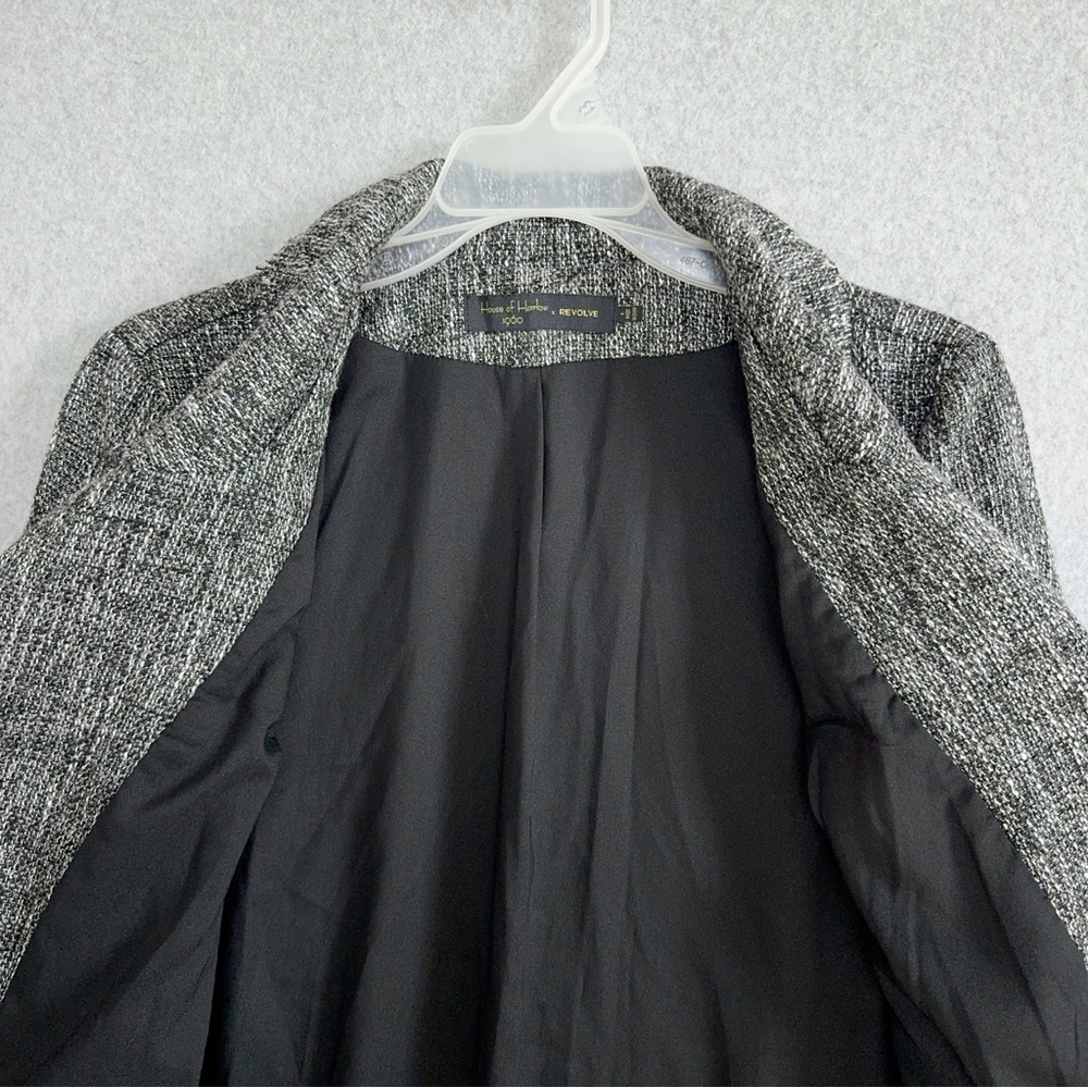 House of Harlow X Revolve Jacket Womens Small Black White Silver Blazer Holiday - Picture 14 of 16